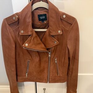 LAMARQUE Women's Tan Leather Jacket NWOT